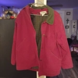 Vintage LL Bean Women’s T539 Chore Barn Work Coat Jacket SZ Petite Large Red